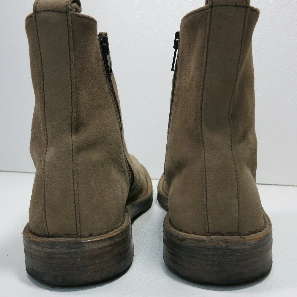Irama Zippered Suede Leather Dress Boots Footwear Shoes Men's Botas Italy 41